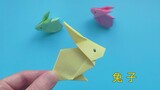 Rabbit origami tutorial, handmade simple three-dimensional bunny