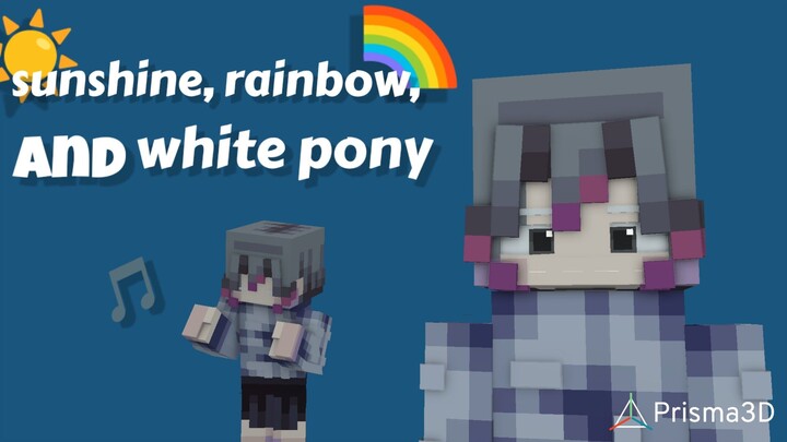 lagu sunshine, rainbow, and white pony versi animasi Minecraft