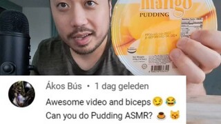 ASMR Mango Pudding With Nata De Coco 🥭🍮 (Eating Sounds)