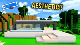 AESTHETIC!! RUMAH INI DEKORASI NYA SIMPLE, SISTEM NYA CANGGIH! - Map Showcase Minecraft #184
