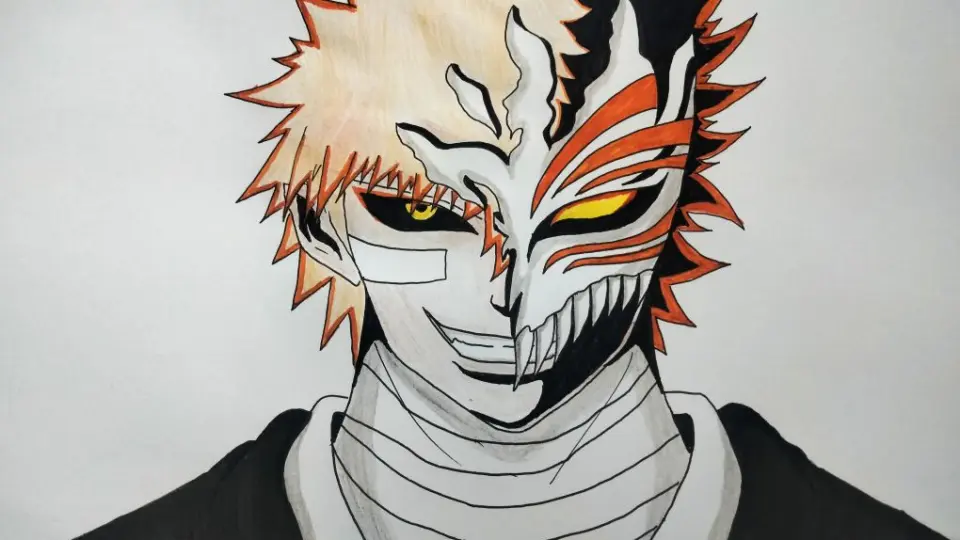 how to draw ichigo kurosaki bankai