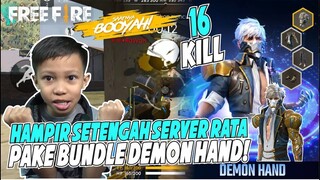 DEMON HAND! TANGAN SETAN AUTO KILL 16 DI SOLO RANKED AUTO BOYAH MAKE BUNDLE INI! - GARENA FREE FIRE