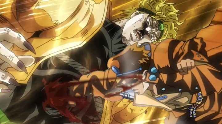 Jotaro yang berusia tujuh tahun memukuli DIO