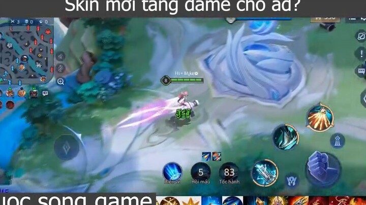 Skin mới tăng dame cho ad p2 #cuocsonggame