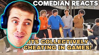 😂😡 Comedian Reacts to bts collectively cheating in games is the most chaotic thing ever 😡😂