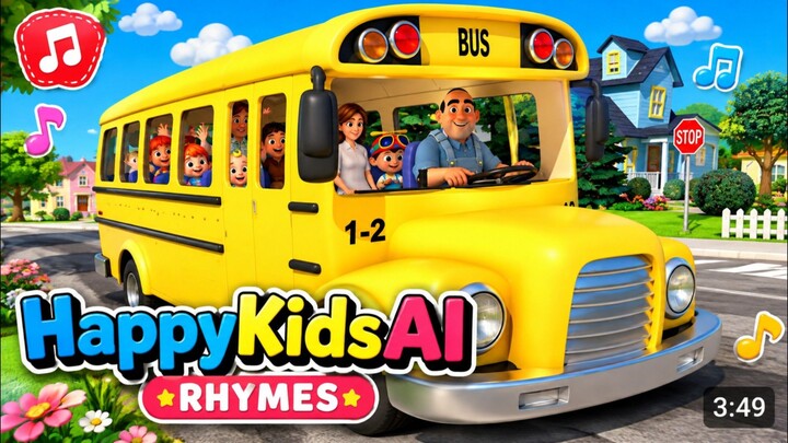 🚌 Wheels on the Bus 🚌 | 1-2-3 Counting Song | Nursery Rhymes for Kids | Kids Songs & Fun #kids