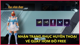 NHẬN TRANG PHỤC HUYỀN THOẠI, DANH HIỆU, VÉ QUAY HÒM ĐỒ FREE TỨ SỰ KIỆN || PUBG MOBILE