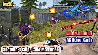 [Free Fire] M1014 Bom Nổ 3 Chíp + AK Rồng Xanh, Cân 4 Mãn Nhãn Với Cách Xử Lý 1 Vs 20 Khu Thành Phố