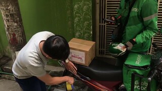 Tiệm Mèo Sen ship bé mèo Anh lông ngắn về nhà khách bằng Grab như thế nào !