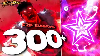 INSANE 300+ F2P SUMMONS!!! (Street Fighter Duel)