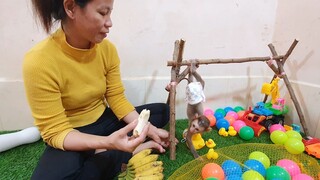 Mom Feed Banana To Baby Liheang  - Liheang Feed So Happy Play Ball & Baby Duck