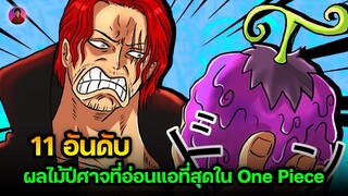 11 อันดับผลปีศาจที่อ่อนแอที่สุดใน One piece