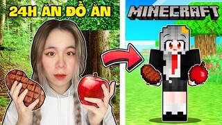 SAMMY THỬ THÁCH 24H ĂN TOÀN ĐỒ ĂN TRONG MINECRAFT
