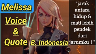 Suara Melissa mobile legends bang bang