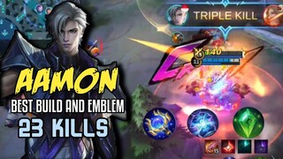 AAMON Best Build and emblem mobile legends | AAMON Best Gameplay | How to use AAMON MLBB