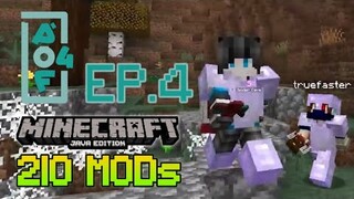 Minecraft JE All the Fabric 4 กับพี่ทรู EP.4 แข่งหาแร่กับพี่ทรู ใครแพ้โดน