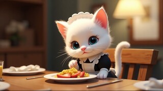 🐾 Adorable Kitten’s Dinner Time – A Feast for the Eyes! 🐾💖 | #cat #kitten #vlog #cute