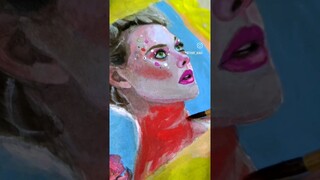 Elle Fanning from Neon Demon 🌼💖🌹✨  #ellefanning  #greytonedsketchbook  #acrylicpainting