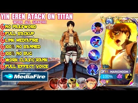 Fixed - Script Skin Yin Eren AOT No Password | Perfect Effect Sfx | Script Yin Eren Terbaru