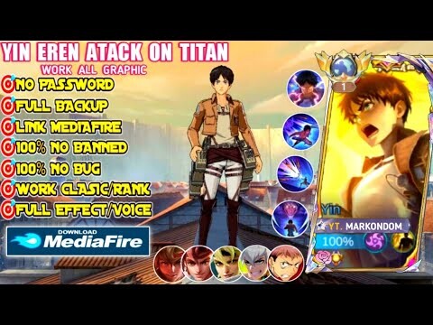 Fixed - Script Skin Yin Eren AOT No Password | Perfect Effect Sfx | Script Yin Eren Terbaru