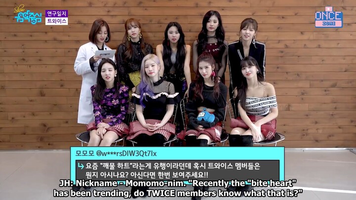 [ENG SUB] 181117 Show Music Core Research Journal with TWICE - OnceZone