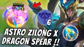 ZILONG HYPER ASTRO GREAT DRAGON SPEAR !! CRAZY DAMAGE !! MAGIC CHESS MOBILE LEGENDS