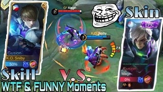 GUSION GAMEPLAY | Skill vs Skin | Gusion Epic skin vs Gusion no skin who will win? epic battle