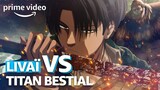 Livaï Ackerman VS le Titan Bestial – L'Attaque des Titans | Prime Video