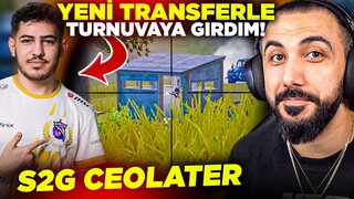 YENİ S2G OYUNCUSU CEOLATER İLE GİZLİCE TURNUVAYA GİRDİM!! (BU ÇOCUK EFSANE!) | PUBG MOBILE