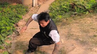 bboy down a steep slope