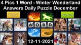 4 Pics 1 Word - Winter Wonderland - 11 December 2021 - Answer Daily Puzzle + Bonus Puzzle