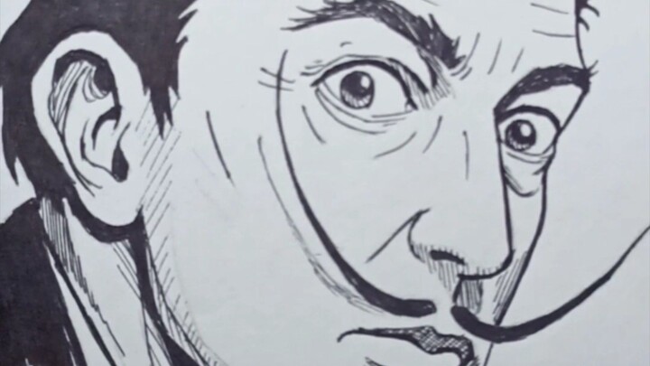speed drawing Salvador Dali, seniman nyentrik yang kaya imajinasi