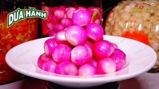 Cách ngâm dưa hành tím để cả năm vẫn giòn ngon màu đẹp