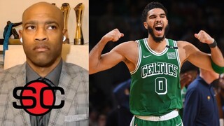 "Jayson Tatum is NBA MVP" - Vince Carter HYPED Boston Celtics sweep Brooklyn Nets first round 4-0