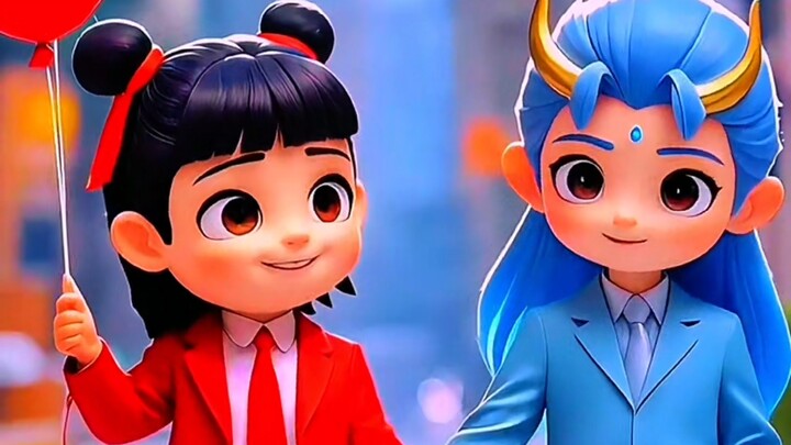 Nezha Ao Bing is so cute.