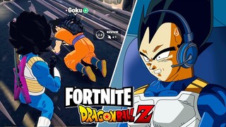 GOKU Y VEGETA JUEGAN FORTNITE CON SU SKIN - DRAGON BALL | FactyKilian