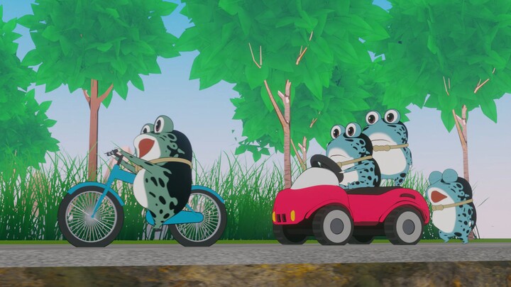 Road rage frog (funny daily routine of frogs)