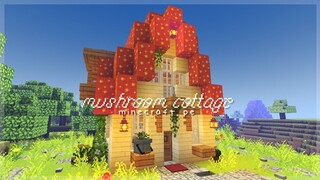 [mcpe] 🍄🌿cozy mushroom cottage ~ minecraft tutorial (easy)