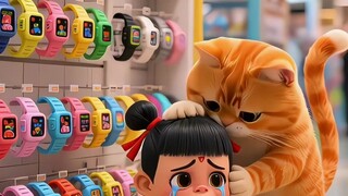 The orange cat helps Nezha buy a phone watch!