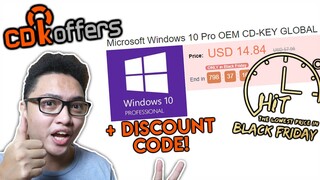 GET WINDOWS 10 PRO FOR $11 OR PHP600 ONLY at CDKoffers Black Friday!