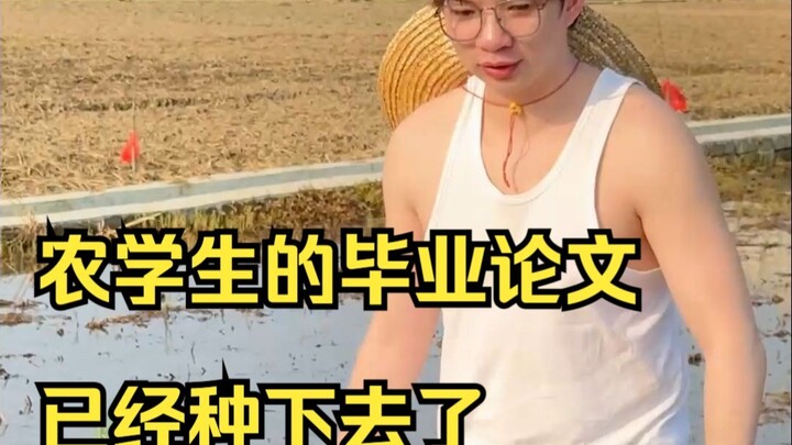 农学生的毕业论文已经种下去了