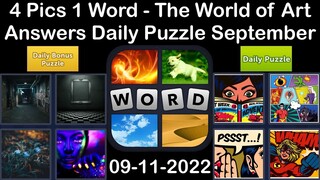 4 Pics 1 Word - The World of Art - 11 September 2022 - Answer Daily Puzzle + Bonus Puzzle