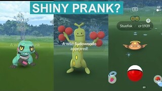 So tricky to catch? shiny Croagunk and Sudowoodo, New pokemon Stunkfish! April fool's Pokemon Go.