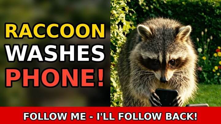 🦝 He has a plan for that phone... 😂