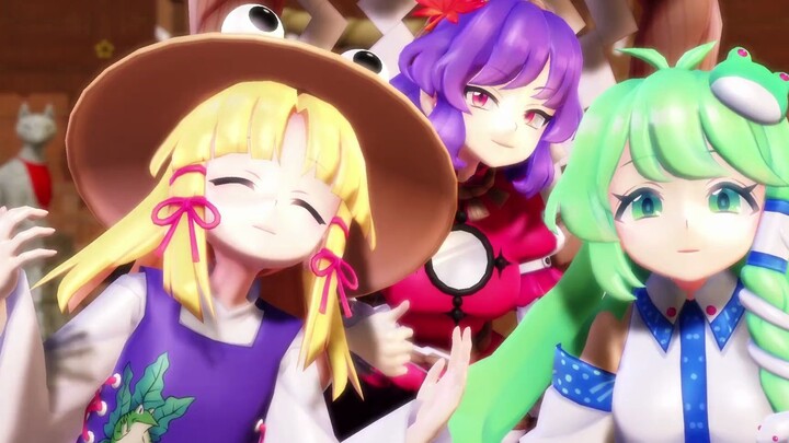 [Touhou MMD] SEMUA ORANG dari keluarga Moriya gaya Miy