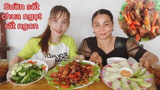 Sườn sốt chua ngọt thơm ngon..món ngon mỗi ngày..N.lien vlogs