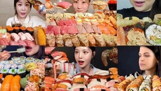 ⭐ ULTIMATE SUSHI MUKBANG 🍣🔥 | GIANT SUSHI PLATTER, CRUNCHY ROLLS & ASMR EATING SOUNDS