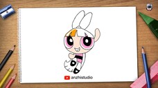 Cara melukis Blossom dari The Powerpuff Girls • How to draw Blossom of The Powerpuff Girls