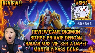 YES GAME RPG DIGIMON BARU SERTA DIA PRIVATE JUGA BISA DAPATIN MAX VIP  free monthly pass 66K DIAMOND