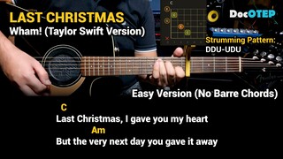 Last Christmas - Taylor Swift (2007) Easy Guitar Chords Tutorial with Lyrics Part 2 SHORTS REELS
